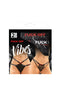 Fantasy Lingerie Vibes Fuck Off Panty and Thong 2 Pack Black S/M from Fantasy Lingerie at $18.99