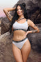 Drippin One Shoulder Top and Panty Pearl White L/XL from Fantasy Lingerie