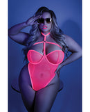 Fantasy Lingerie Glow All Nighter Bodysuit Neon Pink Q/S from Fantasy Lingerie at $29.99