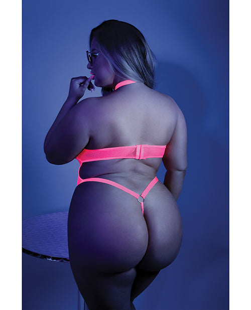 Fantasy Lingerie Glow All Nighter Bodysuit Neon Pink Q/S from Fantasy Lingerie at $29.99