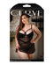 Emily Strappy Chemise and G-String Panty Molded Cups Black 1X/2X from Fantasy Lingerie
