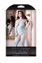 Sheer Fantasy On Cloud 9 Bodystocking Set Blue Q/S by Fantasy Lingerie - Plus Size Lace Fishnet Gartered Bodystocking