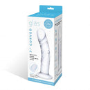 Glas 7-Inch Curved Realistic Glass Dildo with Veins in Packaging Box