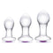 Electric / Hustler Lingerie Glas 3 Pieces Bling Bling 3 inches, 3.5 inches Glass Anal Training Kit at $69.99