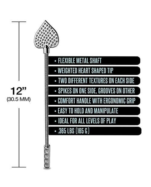 NIXIE STAINLESS STEEL RIDING CROP HEART-3