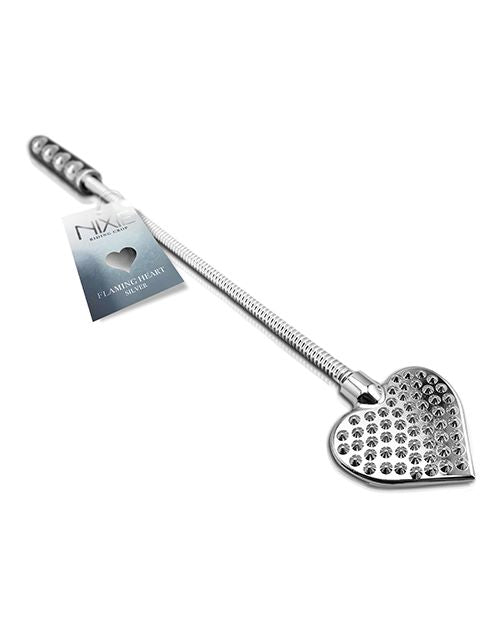 NIXIE STAINLESS STEEL RIDING CROP HEART-0