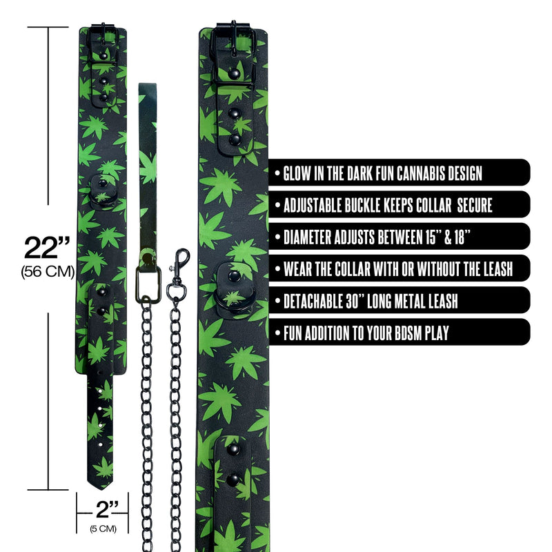 STONER VIBE CHRONIC COLLECTION GLOW IN THE DARK COLLAR/LEASH-4