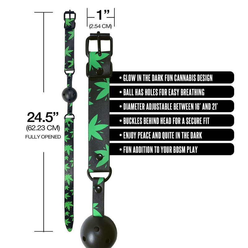 STONER VIBE CHRONIC COLLECTION GLOW IN THE DARK BALL GAG BREATHABLE-4