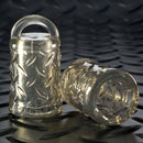 Gripper Nipple Sucker Oxballs Smoke made of flexible Thermoplastic Rubber with small handle for tugging and tit torture on textured surface.