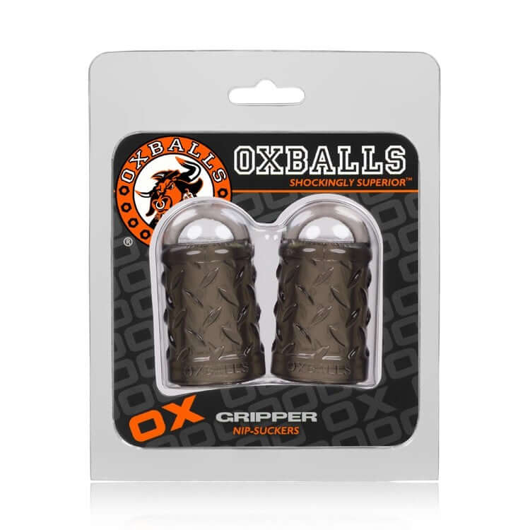 Gripper Nipple Suckers Oxballs Smoke in original packaging designed for nipple stimulation.