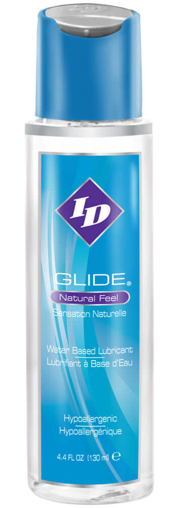 ID Glide Water-Based Lubricant 4.4 oz Flip Cap Bottle - Natural Feel, Condom Compatible