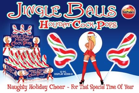 HOTT Products JINGLE BALLS HOLIDAY COCK POPS 12PC DISPLAY at $49.99