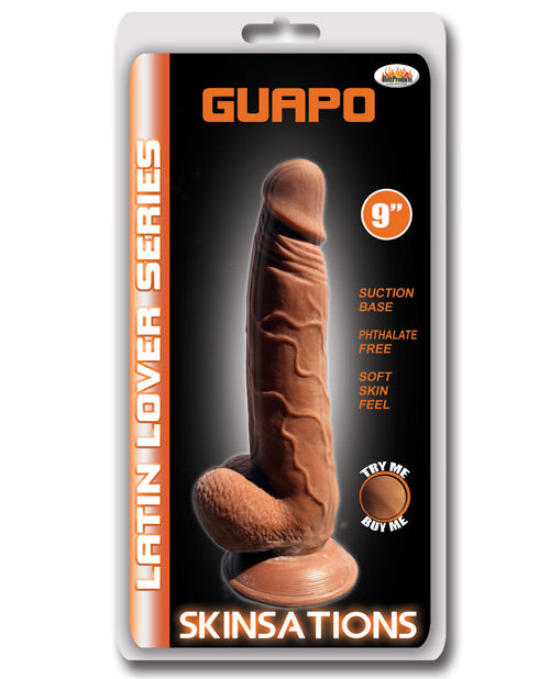 HOTT Products Skinsations Latin Lover series form Hott Product Guapo 9 inches brown dildo at $44.99