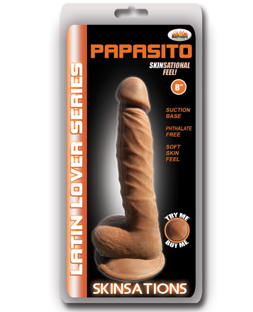 HOTT Products Skinsations Latin Lover Papasito 8 Inches Dildo at $37.99