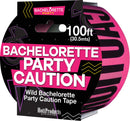 Bachelorette Party Caution Tape Pink, Black Print, 100 Feet, Hott Products Unlimited, Wild Party Atmosphere Enhancer Rubber Sleeve
