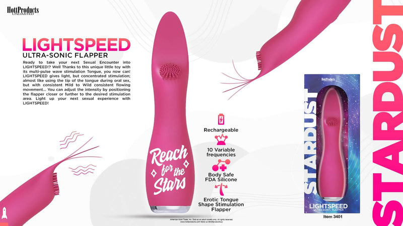 HOTT Products Stardust Light Speed Toy with Ultra Sonic Flapper Tongue Tip at $69.99