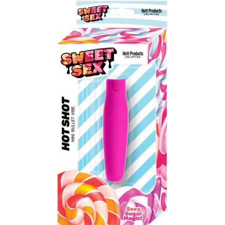 HOTT Products Sweet Sex Hot Shot Power Bullet Magenta Pink Mini Bullet Vibrator at $19.99