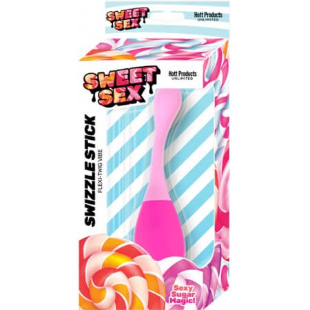 HOTT Products Sweet Sex Swizzle Stick Play Vibrator Magneta Pink at $39.99