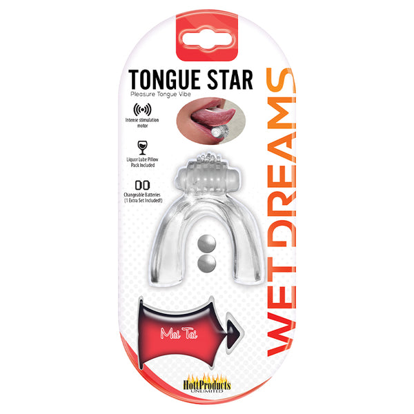 HOTT Products Wet Dreams Tongue Star Tongue Vibe Clear Vibrating Tongue with Motor at $12.99