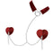 Nipplicious Dominatrix Leather Collar and Pasties Red