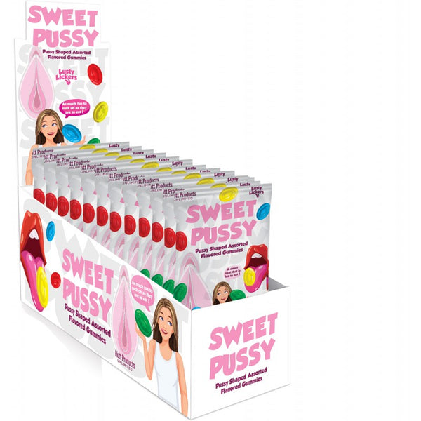 SWEET PUSSY GUMMIES 4 ASSORTED FRUIT FLAVORS 12 PC DISPLAY-0