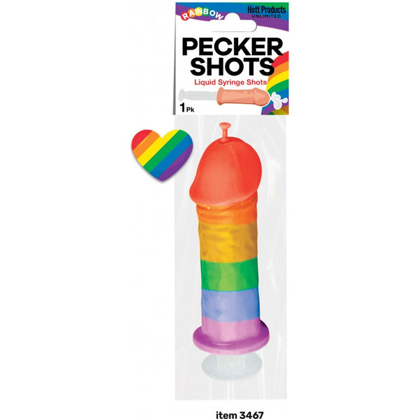 Pecker Shot Liquid Syringe Rainbow 1 package