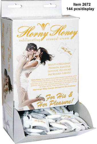 HOTT Products HORNY HONEY AROUSAL GEL 144PC DISPLAY at $209.99