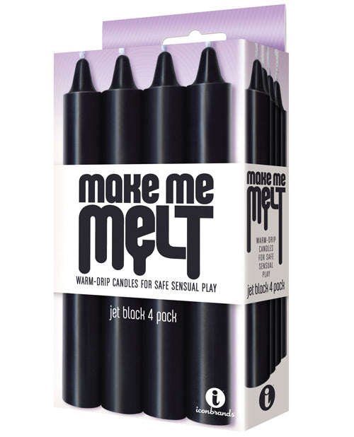 Make Me Melt Sensual Warm Drip Candles 4 Pack Color Black