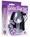 Icon Brands Silver Starter Heart Bejeweled Steel Plug with Violet Purple Stone at $9.99