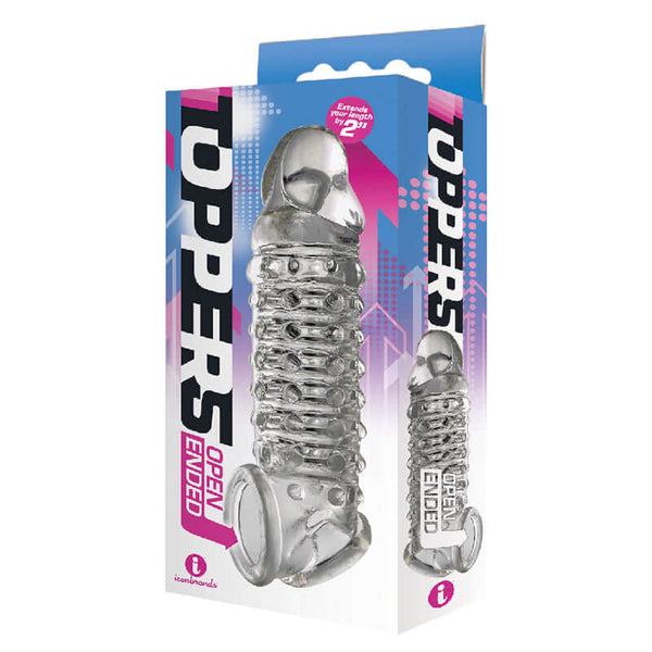 THE 9S TOPPERS OPEN ENDED PENIS EXTENDER CLEAR-0