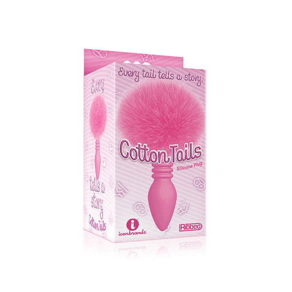 Icon Brands The Nines Cottontails Bunny Tail Butt Plug Ribbed Pink at $8.99