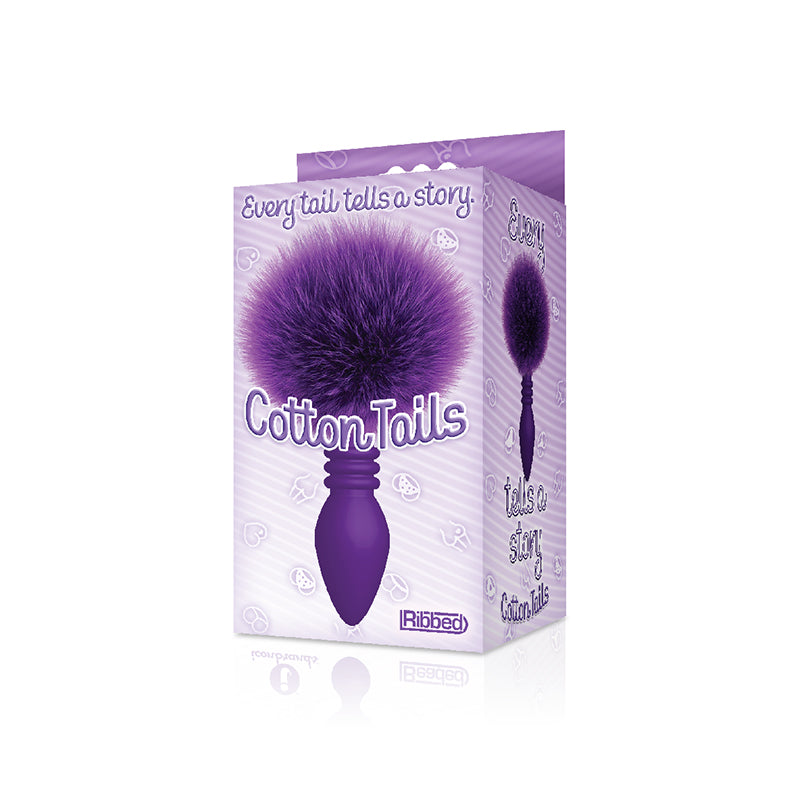 Icon Brands The Nines Cottontails Bunny Tail Butt Plug Ribbed Purple at $8.99