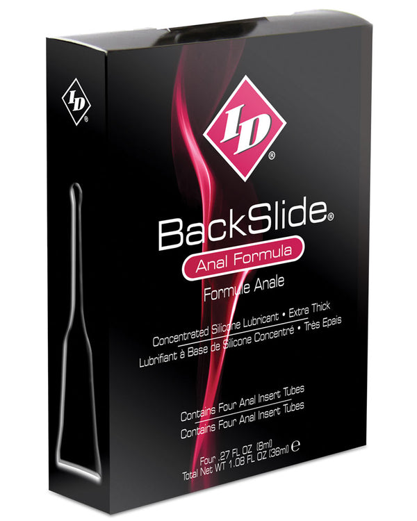 ID Backslide Anal Formula Concentrated Silicone Lubricant 8 ml Tube 4pk