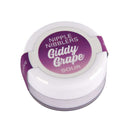 Nipple Nibblers Giddy Grape Sour Pleasure Balm container in white and purple packaging
