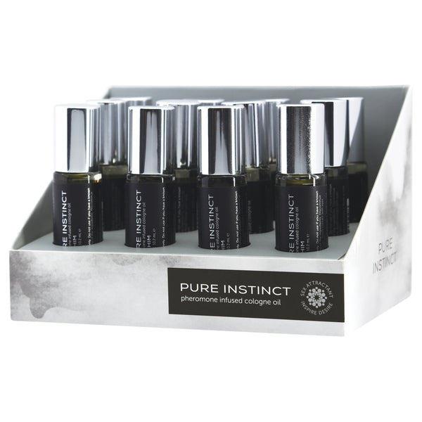 PURE INSTINCT PHEROMONE OIL COLOGNE FOR HIM ROLL-ON 12 PC DISPLAY-0
