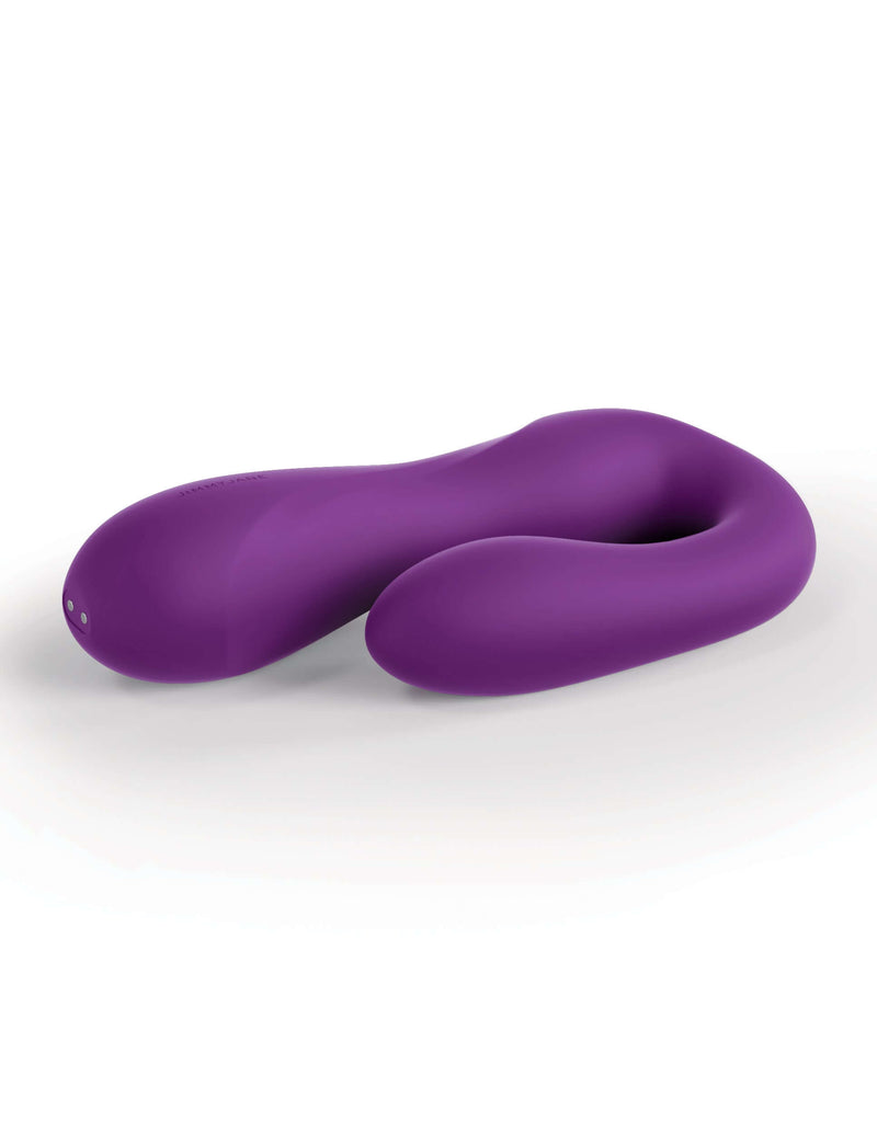 Purple JimmyJane Reflexx Rabbit 1 Vibrator with U-shape design for G-spot and clitoral stimulation, featuring dual independent motors.