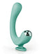 JimmyJane Reflexx Rabbit Vibrator 2 with hooked design for G-spot and clitoral stimulation and comfortable finger holder for secure grip.