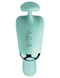 JimmyJane Reflexx Rabbit Vibrator 2 in Mint Green with dual stimulation design including a hooked tip and comfortable finger holder.