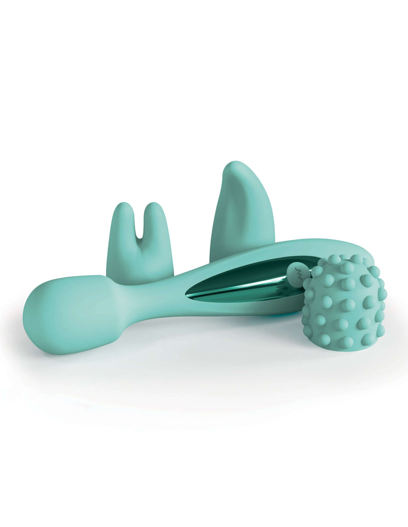 JimmyJane Canna Personal Massager with three unique attachable heads for pleasure and relaxation.