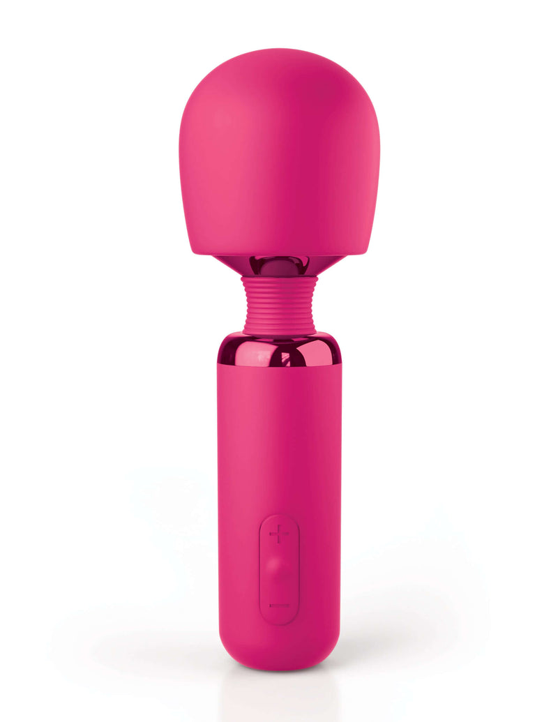 JimmyJane Exona Body Wand in vibrant pink with ergonomic design, powerful motor, and intuitive controls for deep vibrations.
