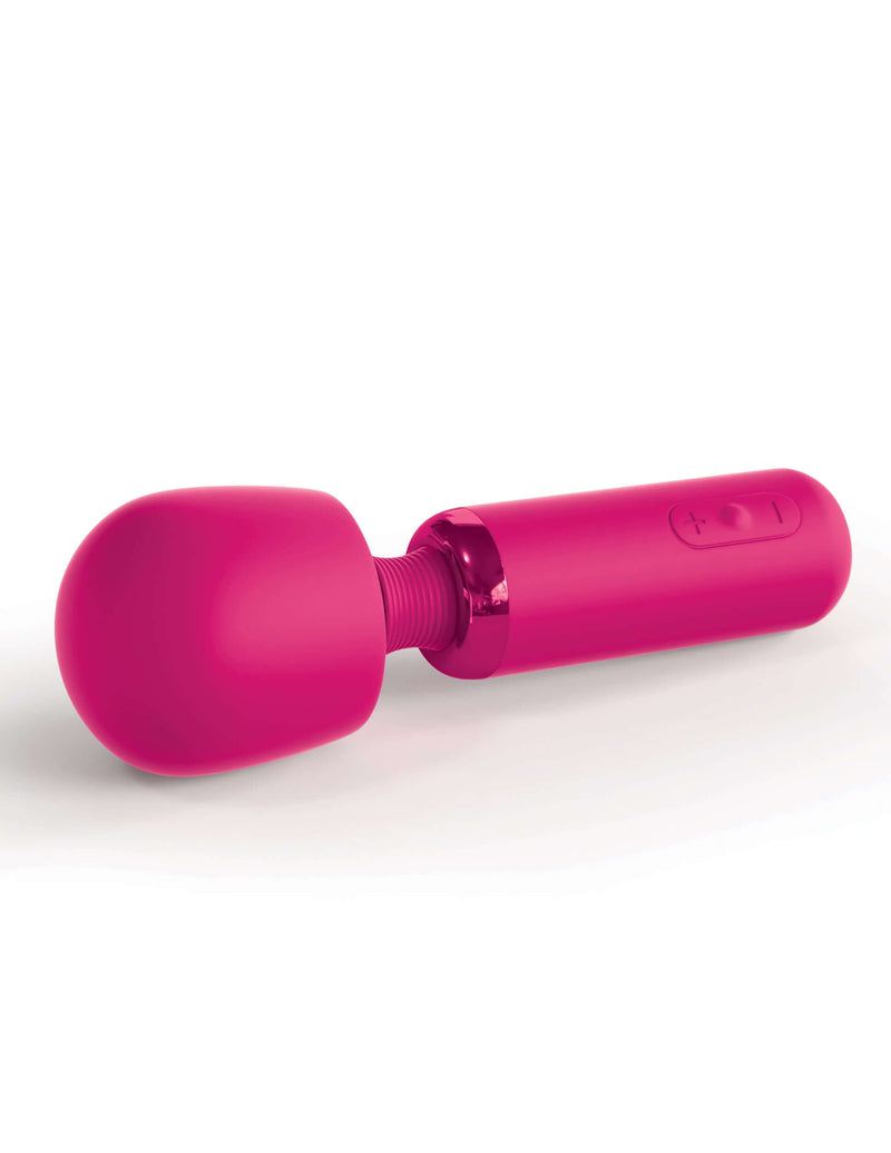 Sleek and powerful JimmyJane Exona Body Wand in vibrant pink designed for deep, rumbly vibrations and effortless pleasure exploration