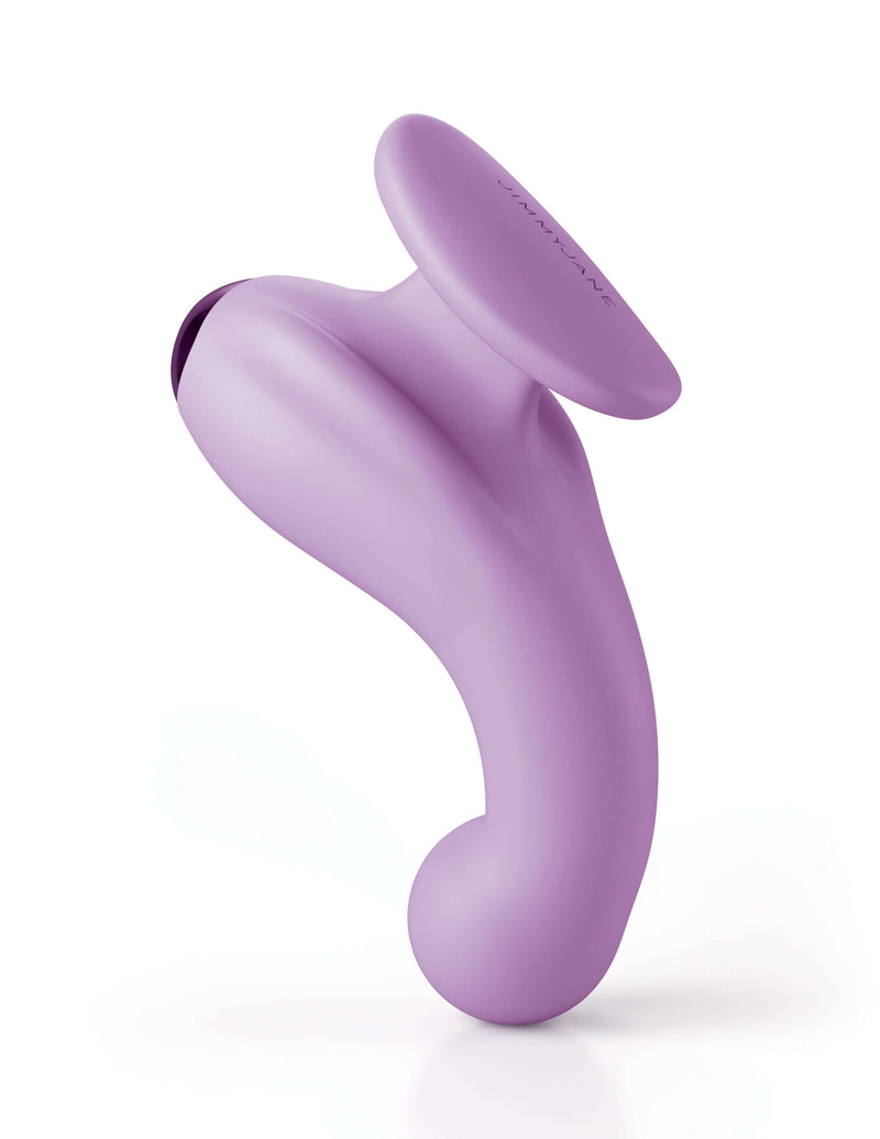 JimmyJane Curved Gripp Vibrator by Pipedream Products, featuring a super-flexible, extra-curvy shape for targeted G-spot and prostate pleasure.