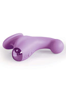 JimmyJane Curved Gripp Vibrator, extra-curvy and super-flexible design for G-spot and prostate targeting pleasure, purple color.