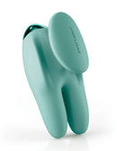 JimmyJane Form 2 Gripp 2 Prong Green Vibrator with innovative holder for easy maneuverability and enhanced pleasure.