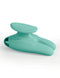 JimmyJane Form 2 Gripp 2 Prong Green Vibrator with ergonomic holder for easy maneuverability and enhanced pleasure experience.