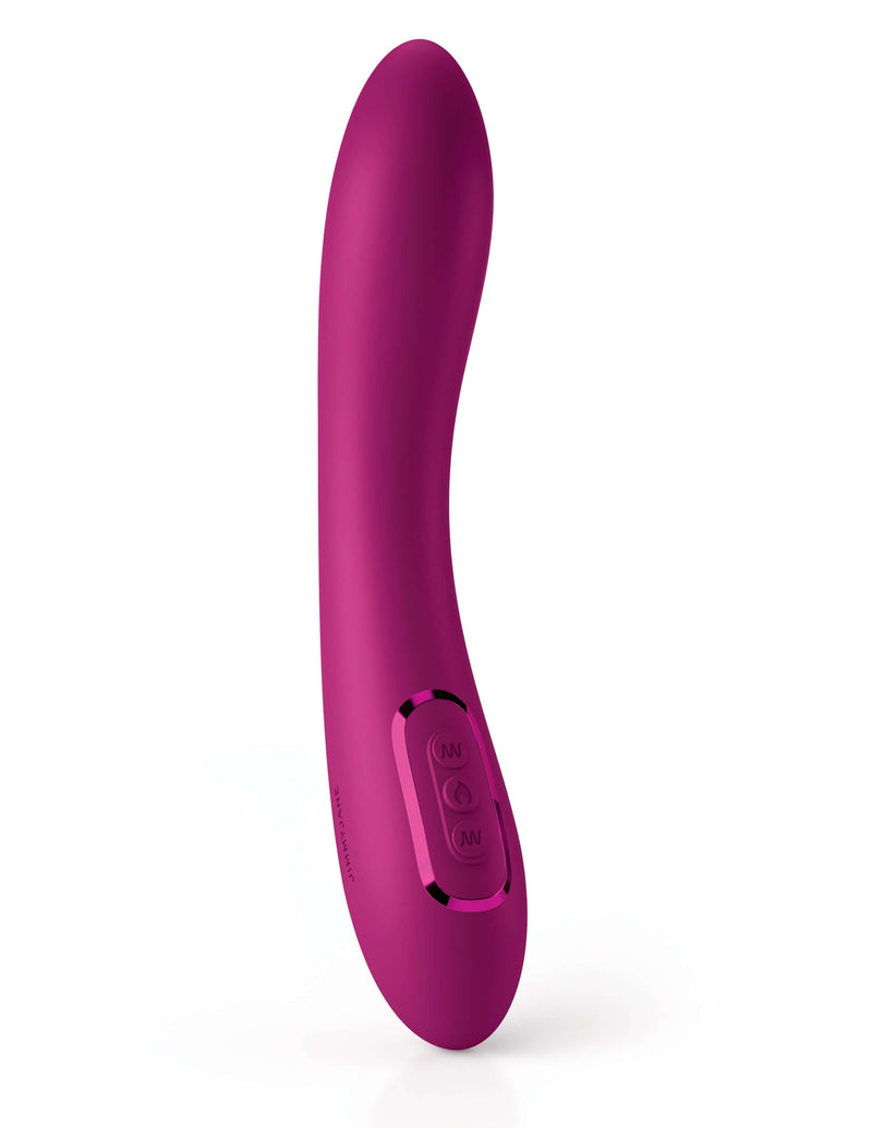 JimmyJane Solis Form 6 Vibrator with smooth silicone exterior and ergonomic design in magenta color.