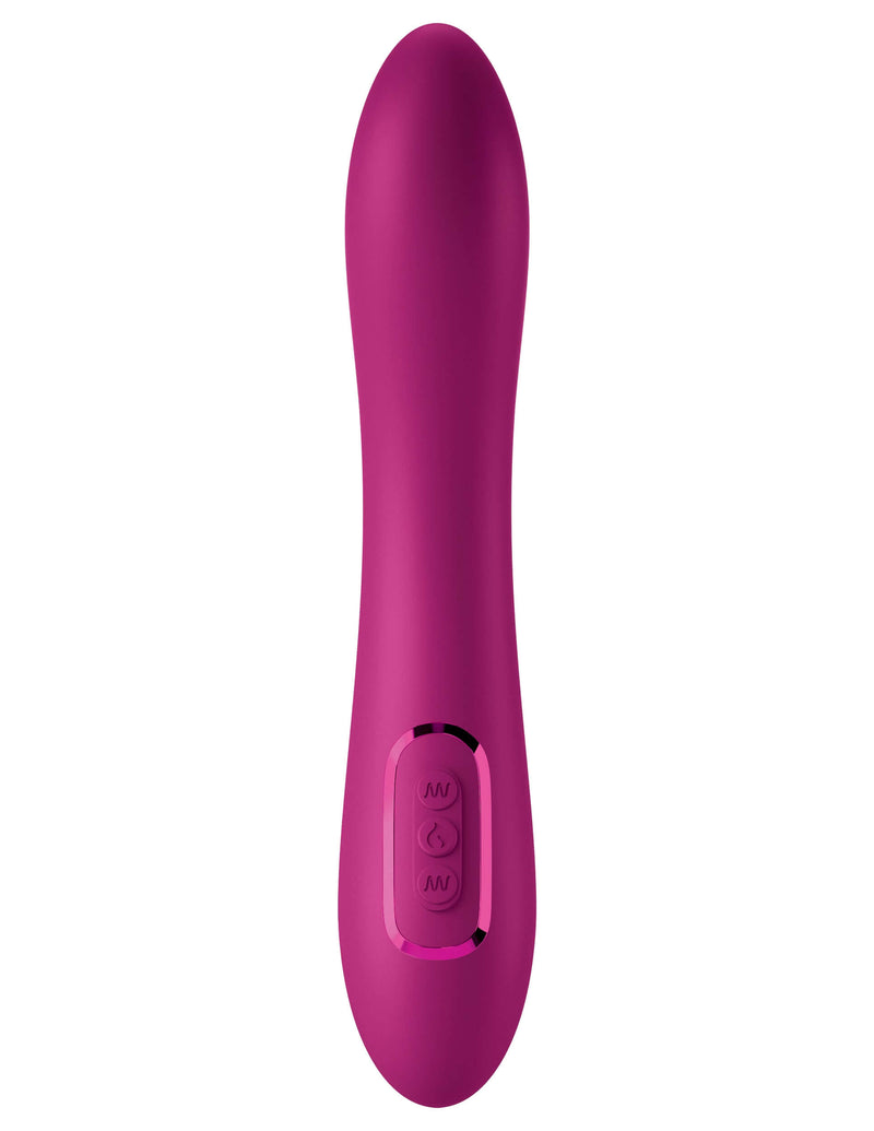 JimmyJane Solis Form 6 Vibrator with ergonomic design and smooth silicone exterior in vibrant pink color.