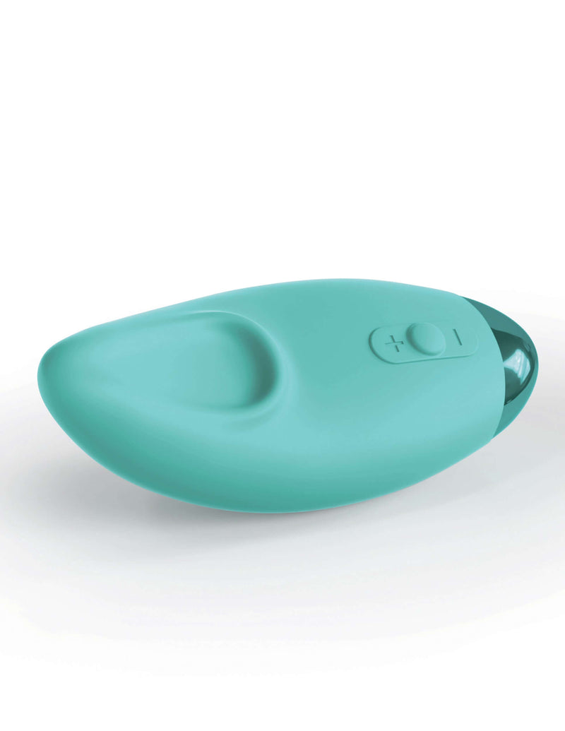 Teal Green JimmyJane Form 3 Pro Vibrator with Ergonomic Curved Shape for Clitoris and Labia Stimulation by Pipedream Products