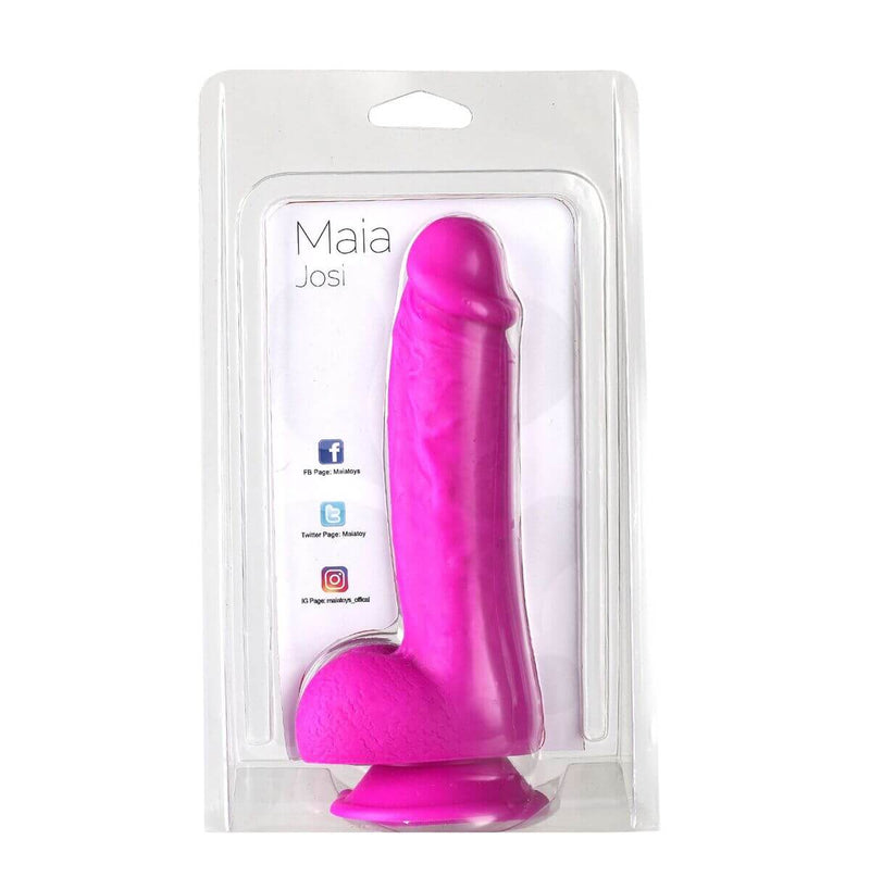 JOSI 8 REALISTIC SILICONE DONG PURPLE "