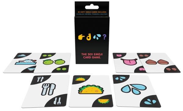 DTF Cards from Kheper Games, featuring sex emoji card designs for adult party game fun and fantasies.